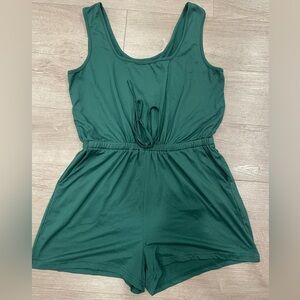 Green Sleeveless Romper